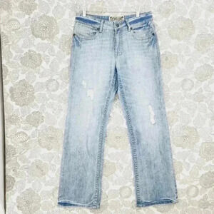 Revolve Men's Jeans 100%‎ Cotton Distressed Size 32x32 Light wash Straight Leg